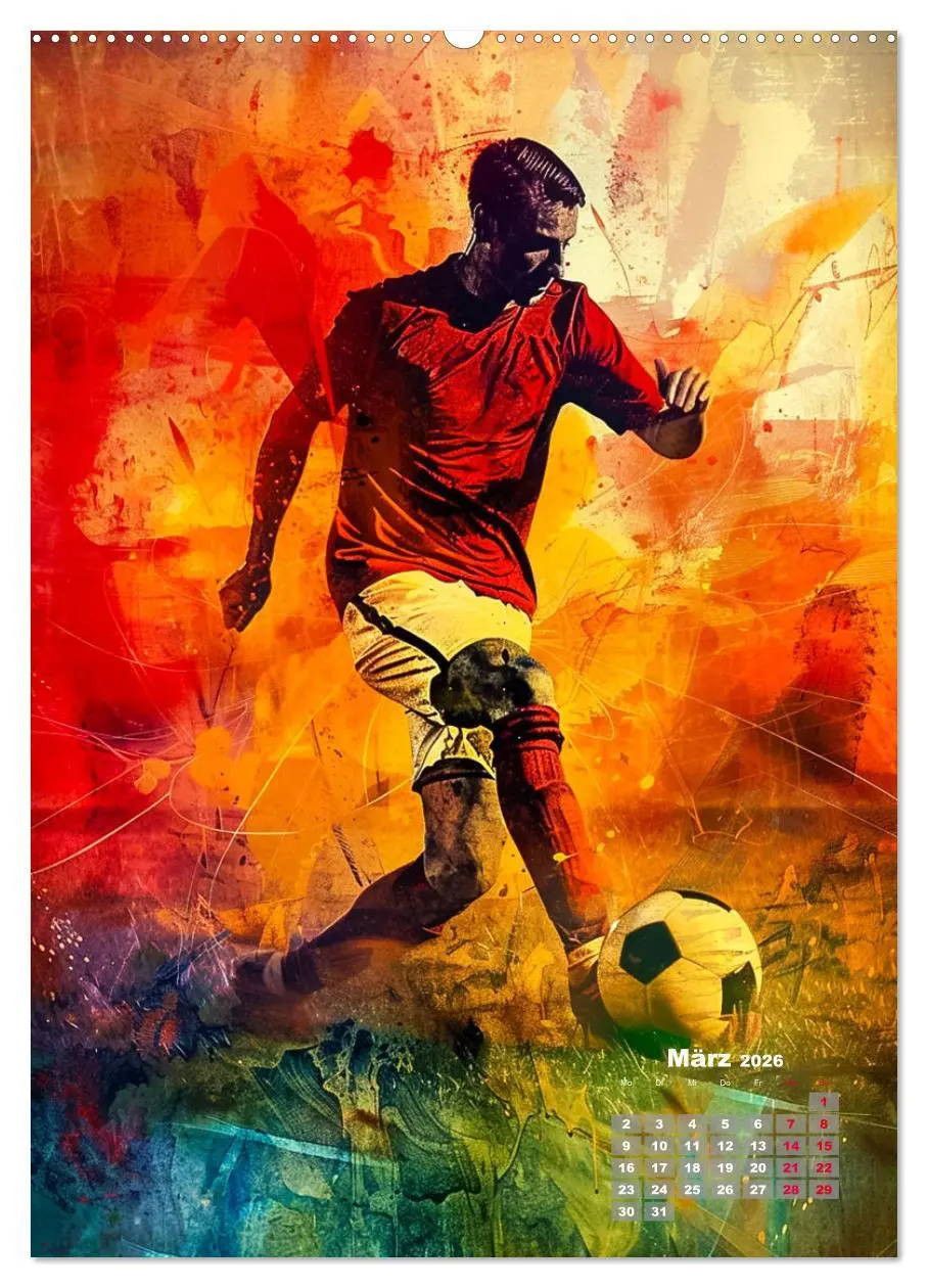 Bild: 9783516259742 | Fussball - Spieler in Action (Wandkalender 2026 DIN A2 hoch),...