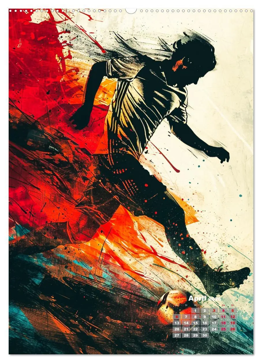 Bild: 9783516259742 | Fussball - Spieler in Action (Wandkalender 2026 DIN A2 hoch),...
