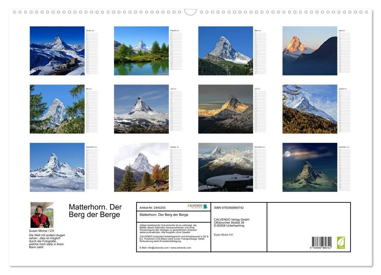 Bild: 9783569969742 | Matterhorn. Der Berg der Berge (Wandkalender 2027 DIN A2 quer),...