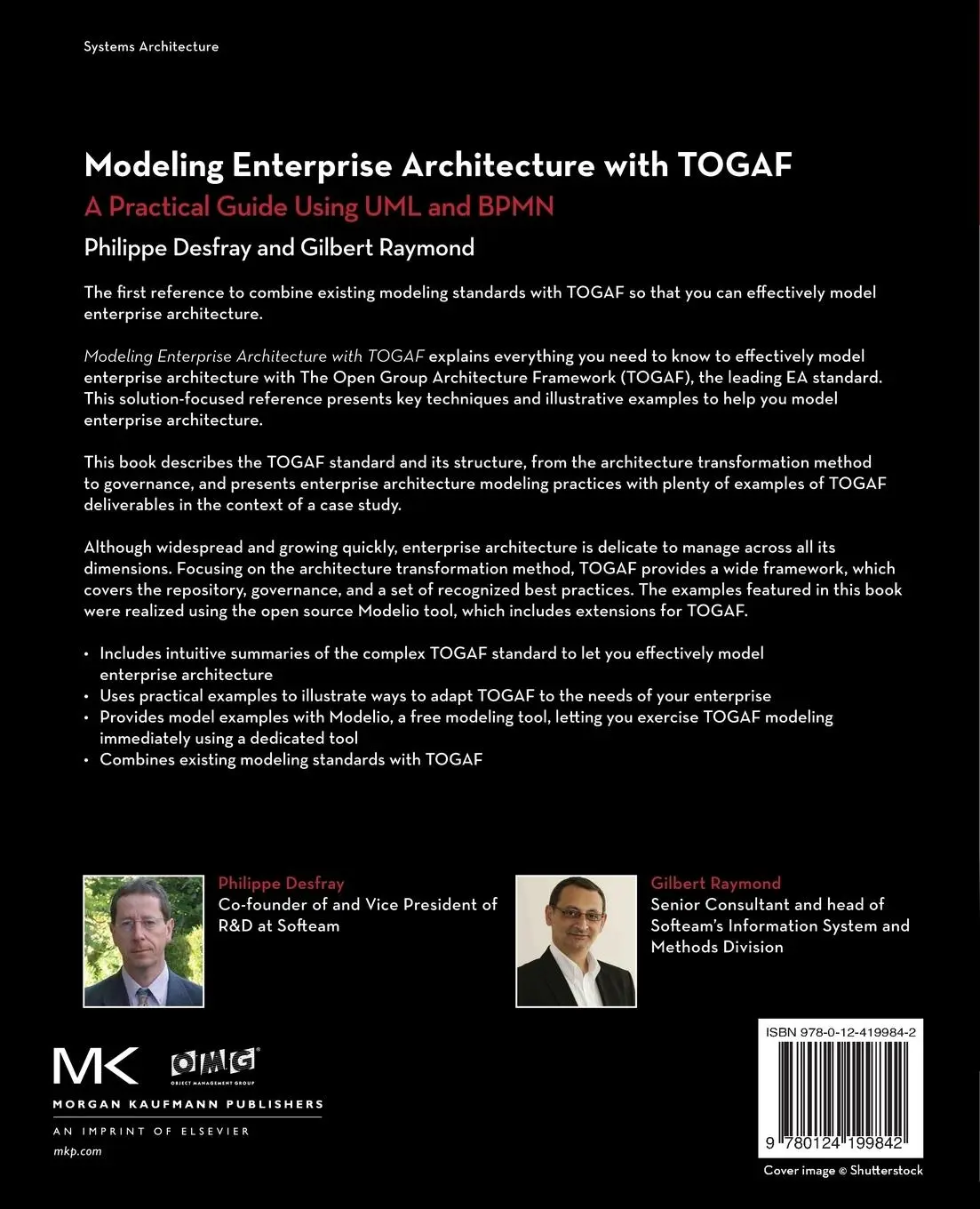Rückseite: 9780124199842 | Modeling Enterprise Architecture with Togaf | Philippe Desfray (u. a.)