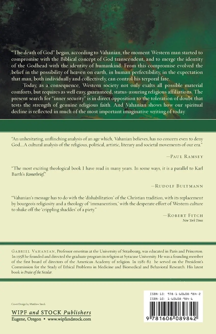 Rückseite: 9781606089842 | The Death of God | Gabriel Vahanian | Taschenbuch | Englisch | 2009