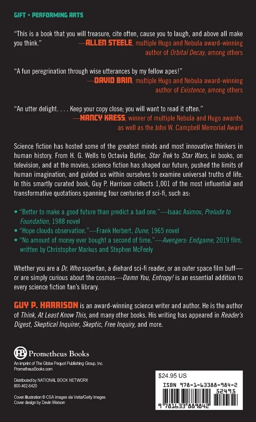 Rückseite: 9781633889842 | Damn You, Entropy! | 1,001 of the Greatest Science Fiction Quotes