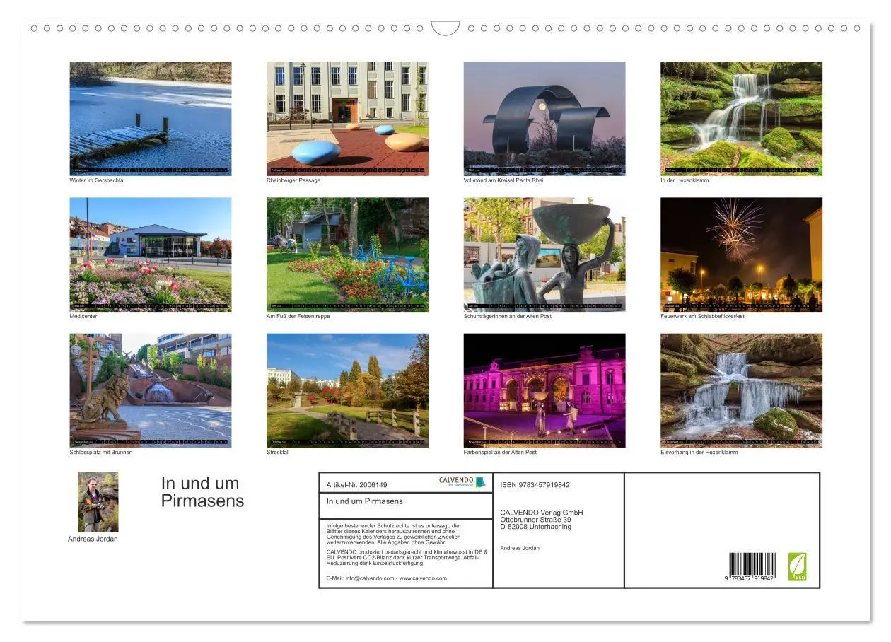 Bild: 9783457919842 | In und um Pirmasens (Wandkalender 2026 DIN A2 quer), CALVENDO...