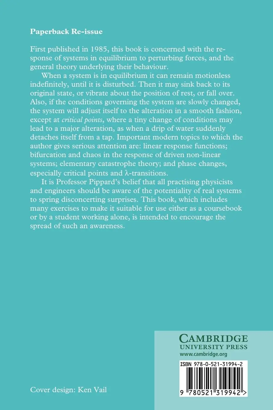 Rückseite: 9780521319942 | Response and Stability | An Introduction to the Physical Theory | Buch