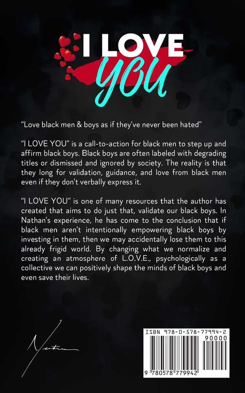 Rückseite: 9780578779942 | I Love You | Letters from Black Men to Black Boys | Nathan Evans