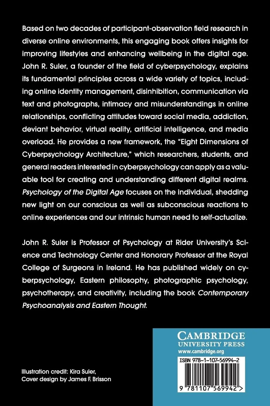 Rückseite: 9781107569942 | Psychology of the Digital Age | John R. Suler | Taschenbuch | Englisch
