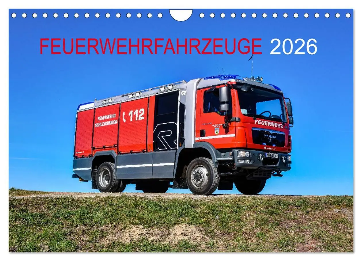Cover: 9783457839942 | Feuerwehrfahrzeuge (Wandkalender 2026 DIN A4 quer), CALVENDO...