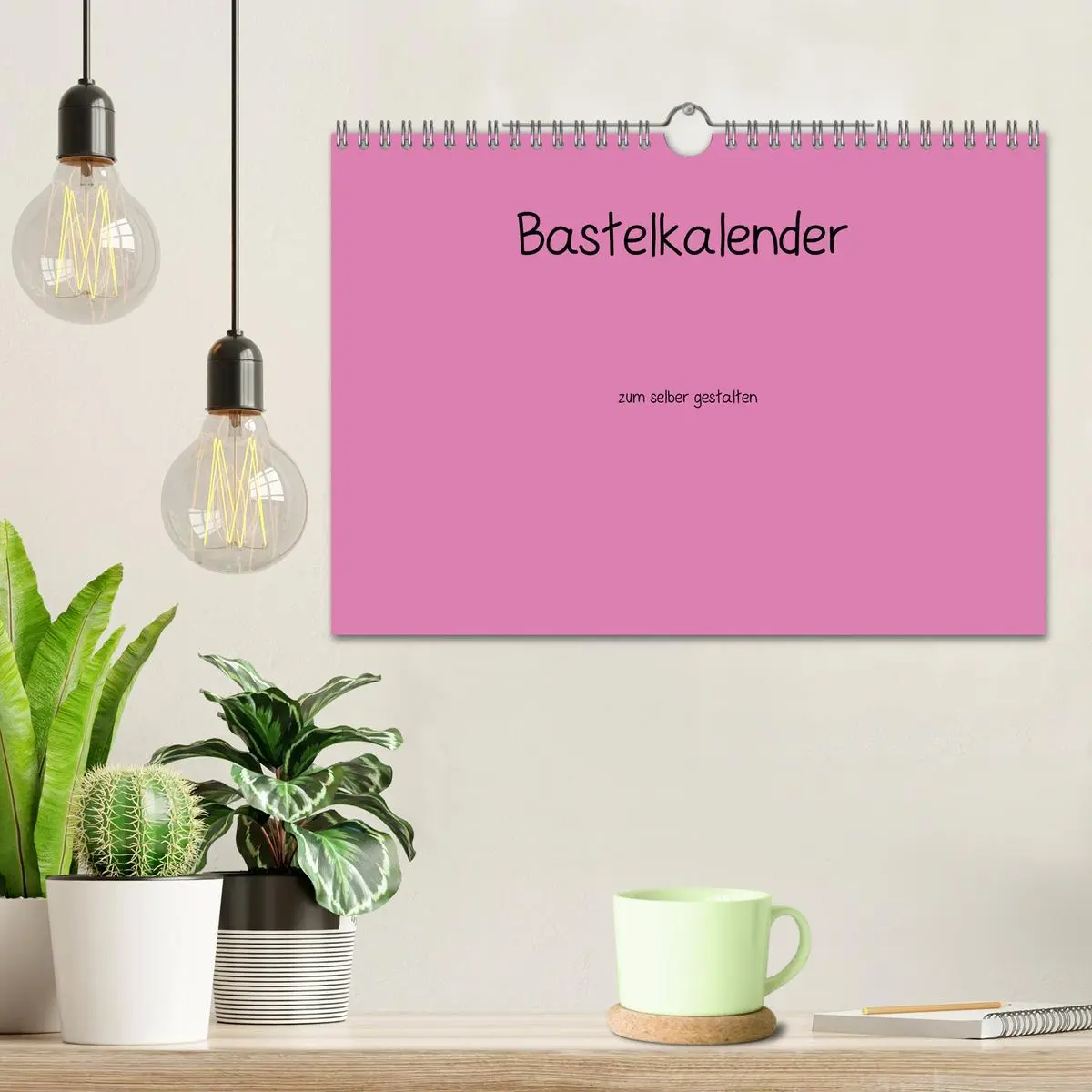 Bild: 9783516169942 | Bastelkalender - Pink (Wandkalender 2026 DIN A4 quer), CALVENDO...