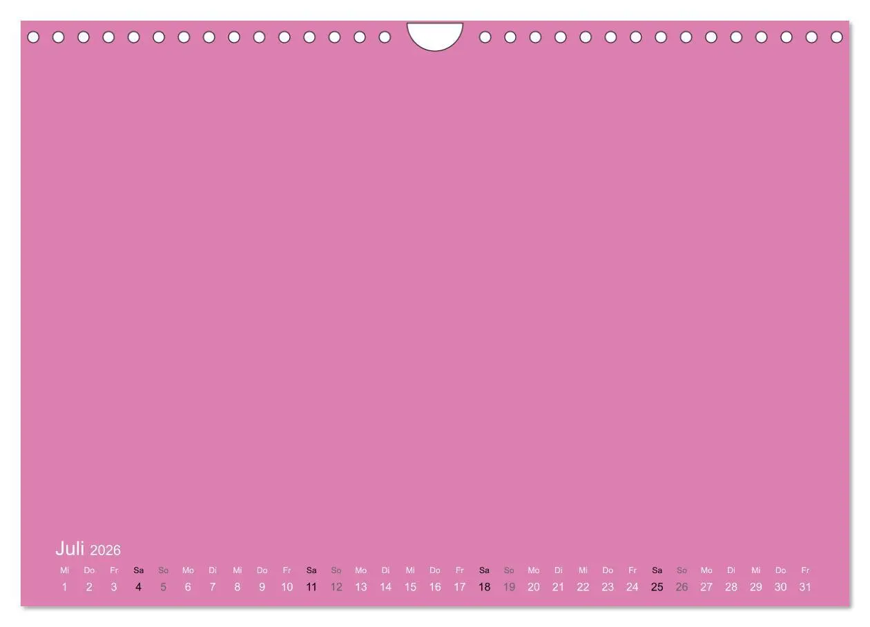 Bild: 9783516169942 | Bastelkalender - Pink (Wandkalender 2026 DIN A4 quer), CALVENDO...