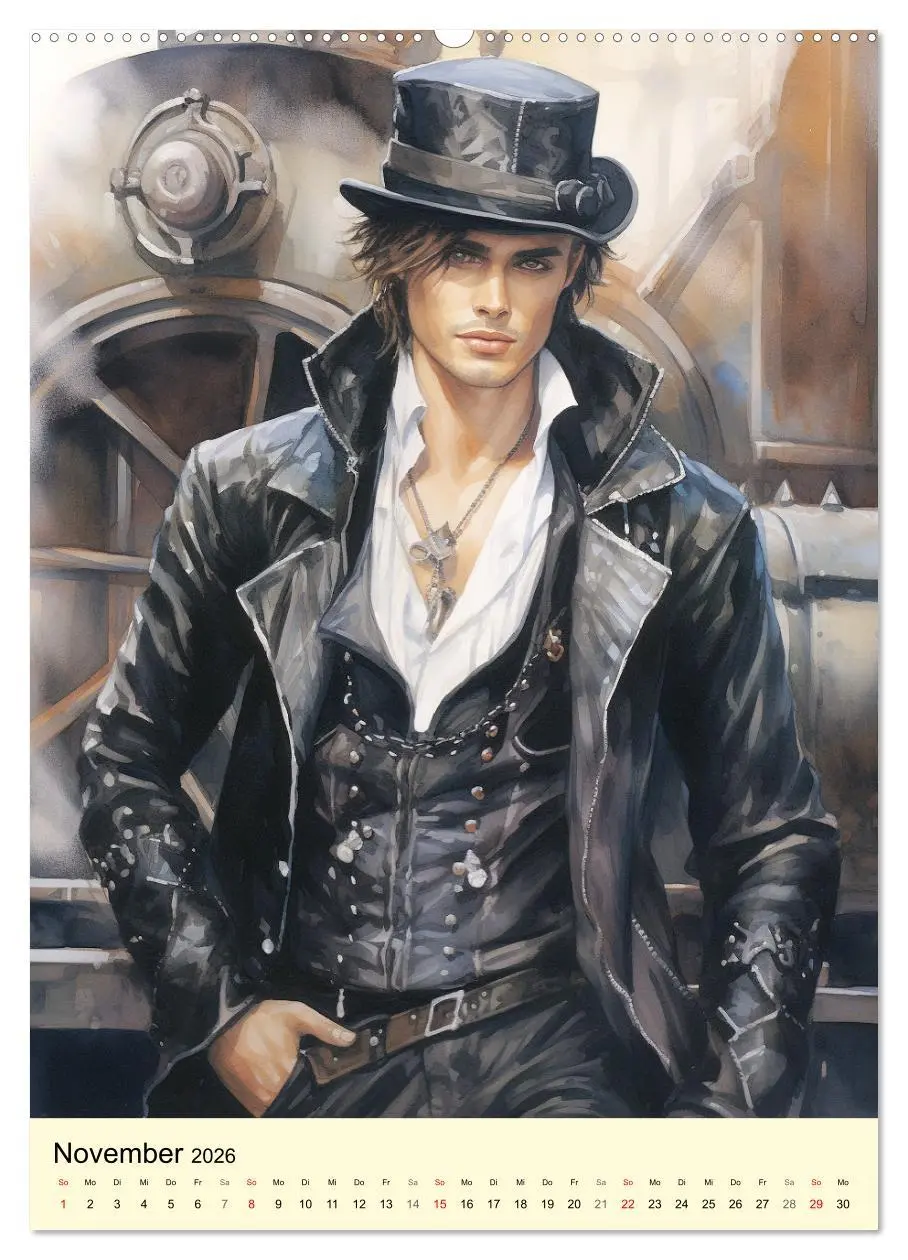 Bild: 9783516309942 | Steampunk Boys. Verwegene Männlichkeit (Wandkalender 2026 DIN A2...