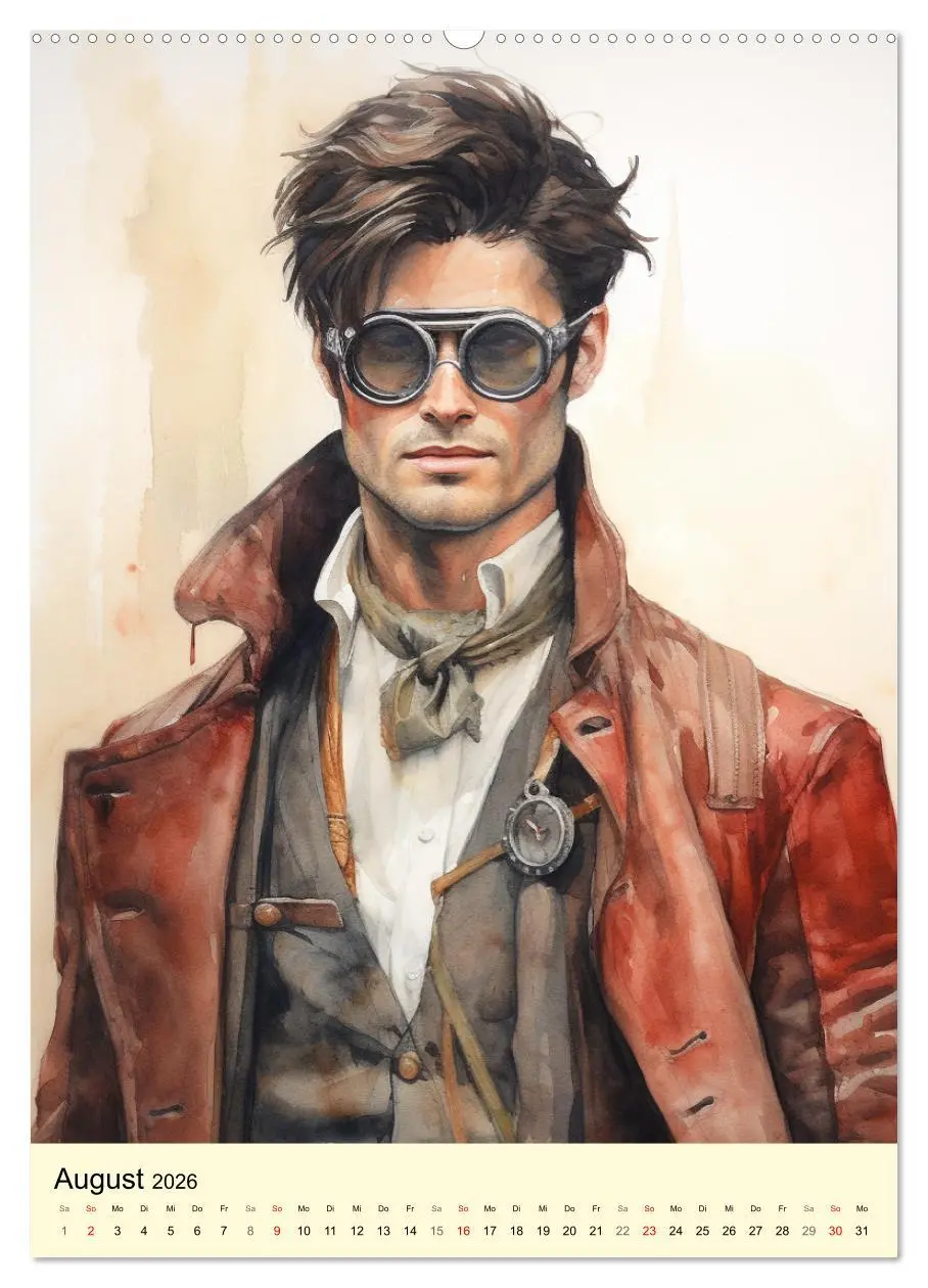 Bild: 9783516309942 | Steampunk Boys. Verwegene Männlichkeit (Wandkalender 2026 DIN A2...