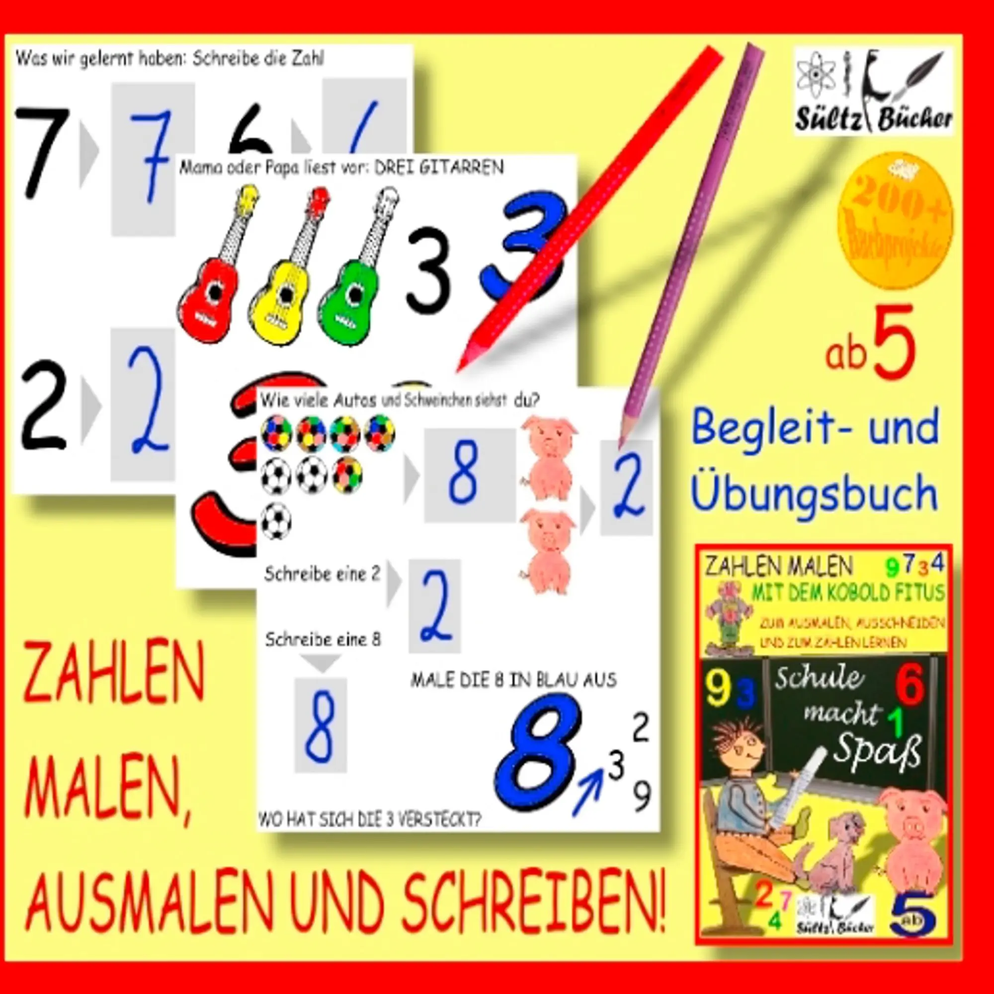 Cover: 9783752859942 | Zahlen malen, ausmalen und schreiben - Begleit- und Übungsbuch | Buch