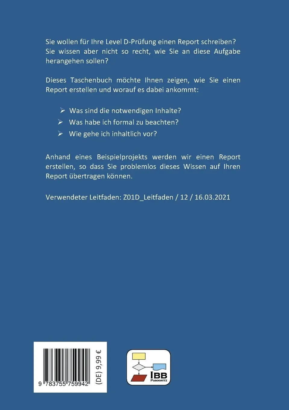 Rückseite: 9783755759942 | IPMA® Prüfungswissen kompakt | Level D - Report | Frank Pannwitz