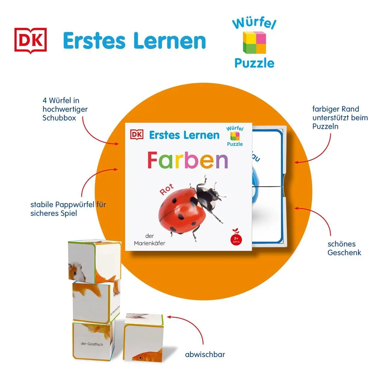 Bild: 4260690440043 | Erstes Lernen Würfelpuzzle. Farben | DK Erstes Lernen | Puzzle | 2026