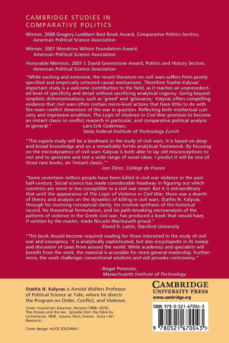 Rückseite: 9780521670043 | The Logic of Violence in Civil War | Stathis Kalyvas | Taschenbuch