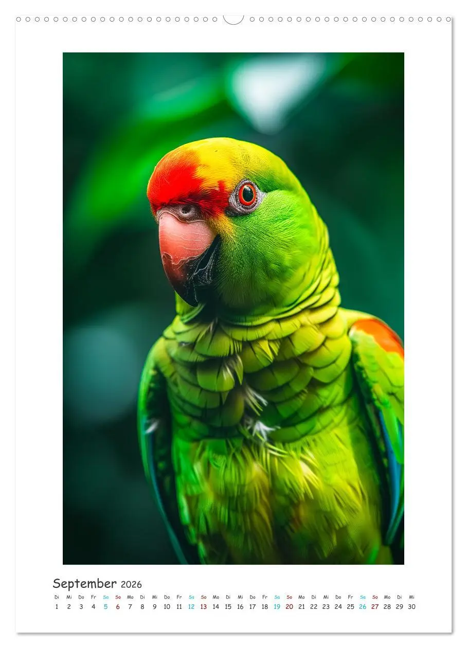 Bild: 9783516280043 | Exotische Schönheiten - prächtig bunte Vögel (Wandkalender 2026 DIN...