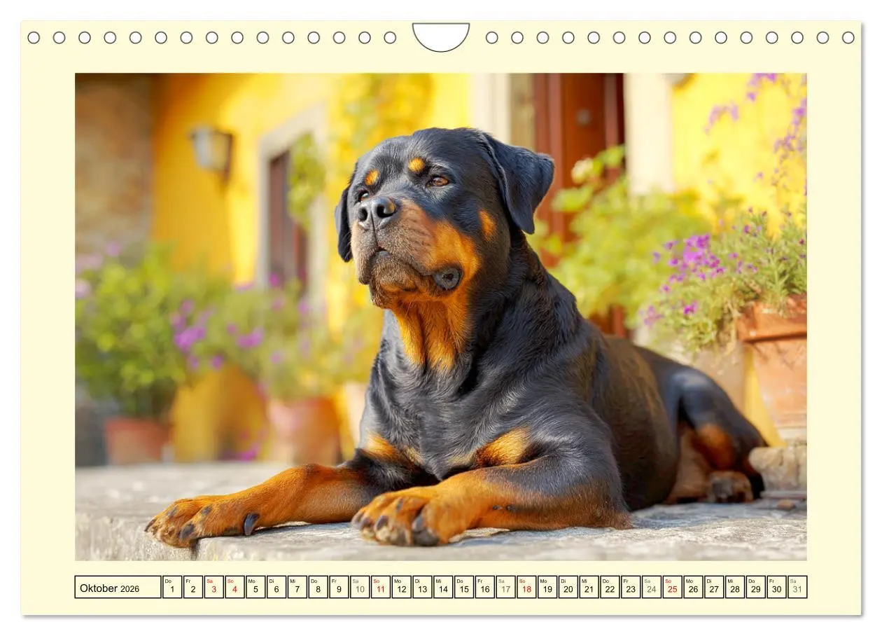 Bild: 9783516420043 | Rottweiler Momente. Kraftvolle Eleganz in der Natur (Wandkalender...