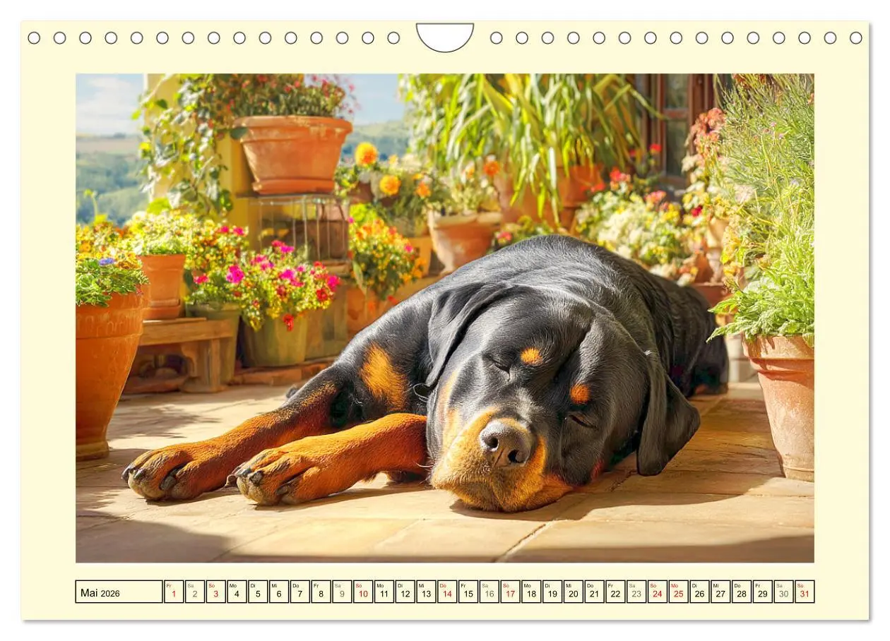Bild: 9783516420043 | Rottweiler Momente. Kraftvolle Eleganz in der Natur (Wandkalender...