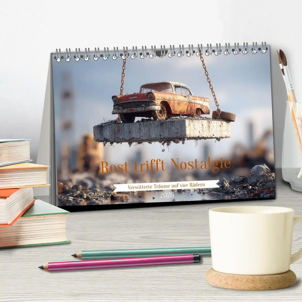 Bild: 9783516660043 | Rost trifft Nostalgie (Tischkalender 2026 DIN A5 quer), CALVENDO...