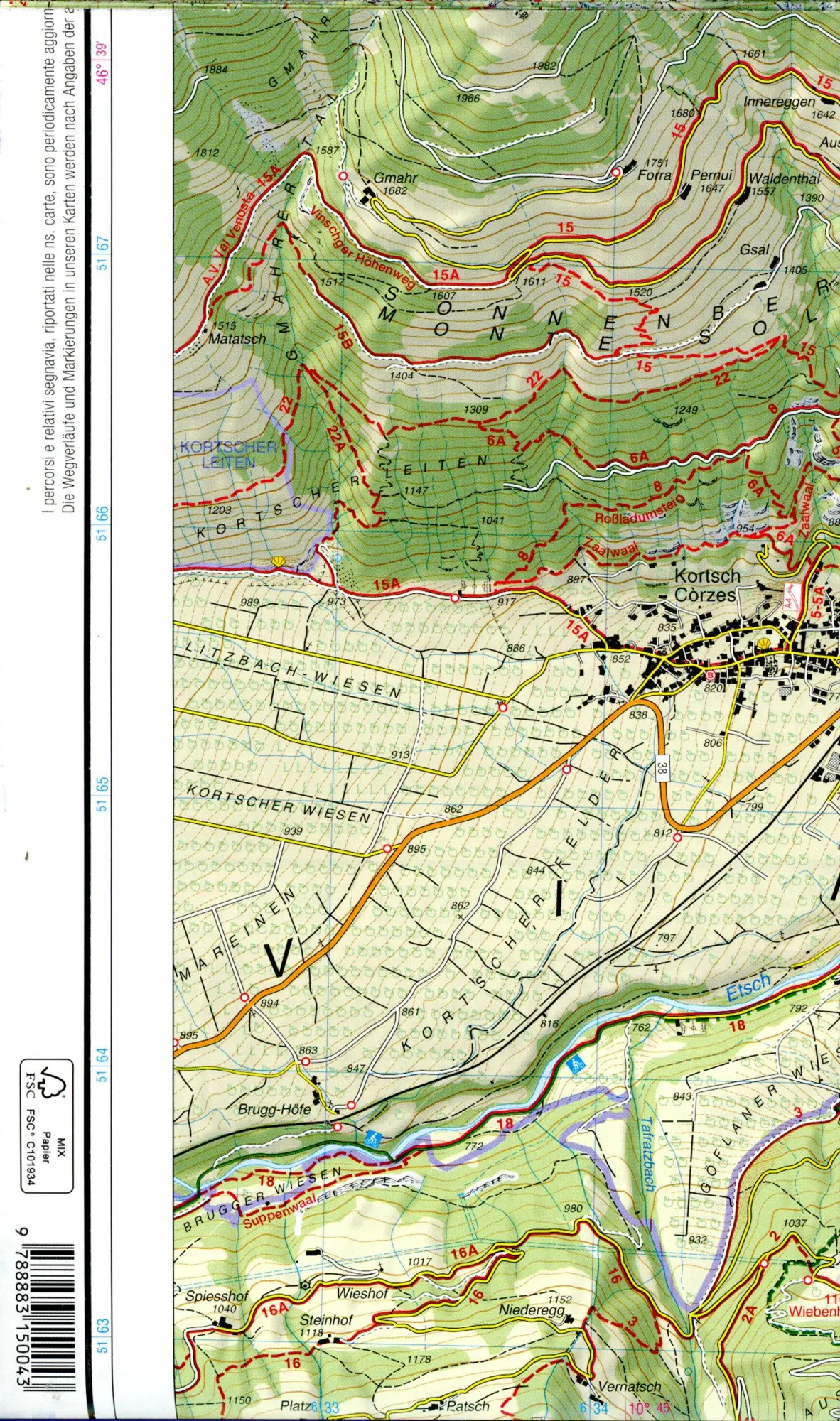 Bild: 9788883150043 | Tabacco Wandern 1 : 25 000 Schnalstal / Val Senales - Naturns /...
