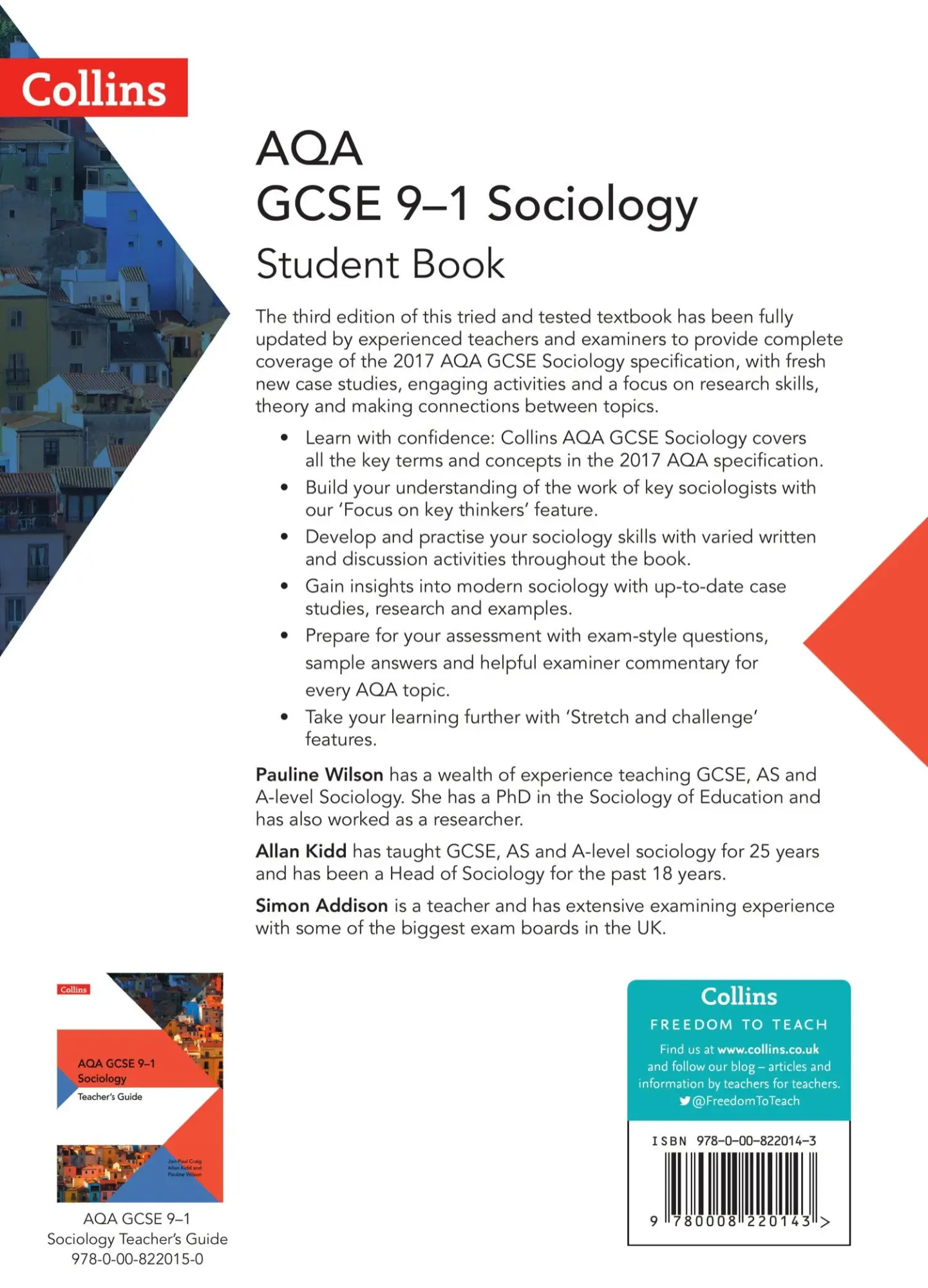 Rückseite: 9780008220143 | GCSE Sociology 9-1 - Aqa GCSE Sociology Student Book | Collins Uk