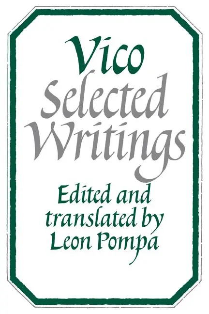 Cover: 9780521280143 | Vico | Selected Writings | Giambattista Vico | Taschenbuch | Englisch