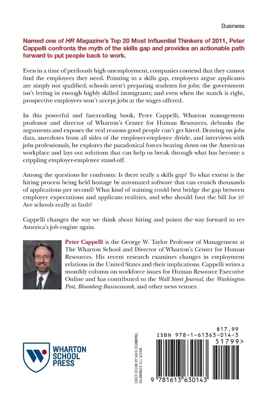 Rückseite: 9781613630143 | Why Good People Can't Get Job | Peter Cappelli | Taschenbuch | 2012