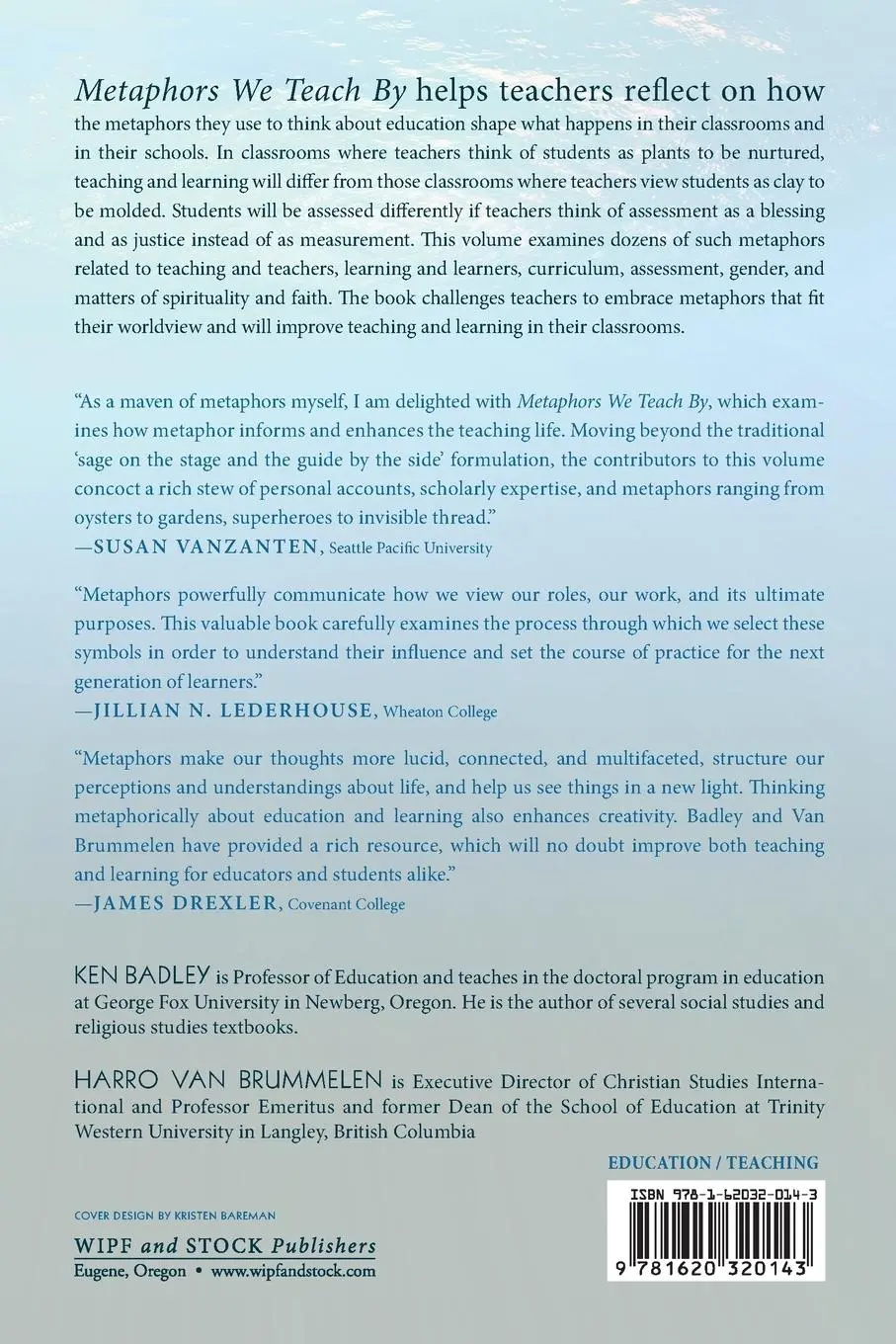 Rückseite: 9781620320143 | Metaphors We Teach By | Harro Walter van Brummelen | Taschenbuch