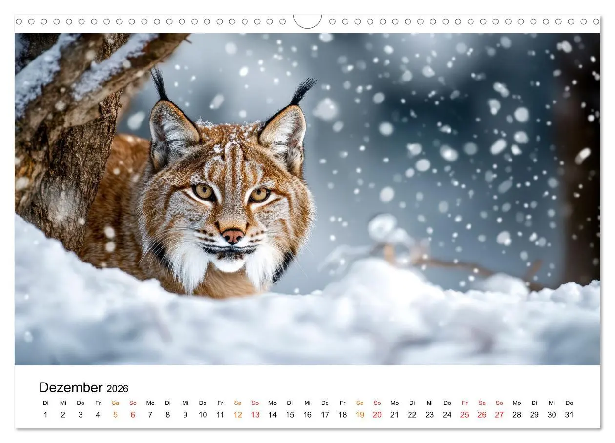 Bild: 9783457250143 | Luchse - die Stimme der Wildnis (Wandkalender 2026 DIN A3 quer),...
