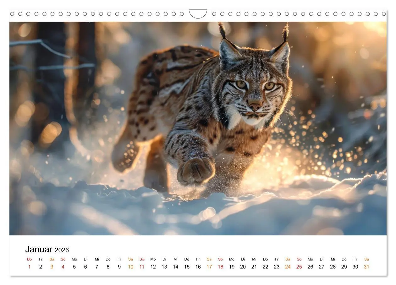 Bild: 9783457250143 | Luchse - die Stimme der Wildnis (Wandkalender 2026 DIN A3 quer),...