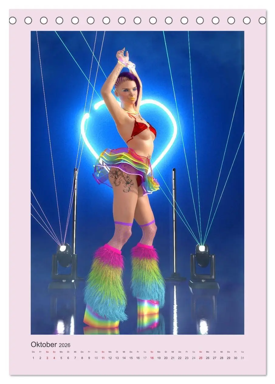 Bild: 9783516340143 | Pin Up Tänzerinnen (Tischkalender 2026 DIN A5 hoch), CALVENDO...