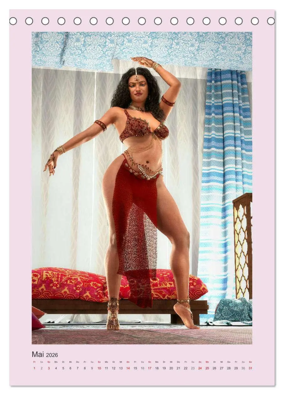 Bild: 9783516340143 | Pin Up Tänzerinnen (Tischkalender 2026 DIN A5 hoch), CALVENDO...