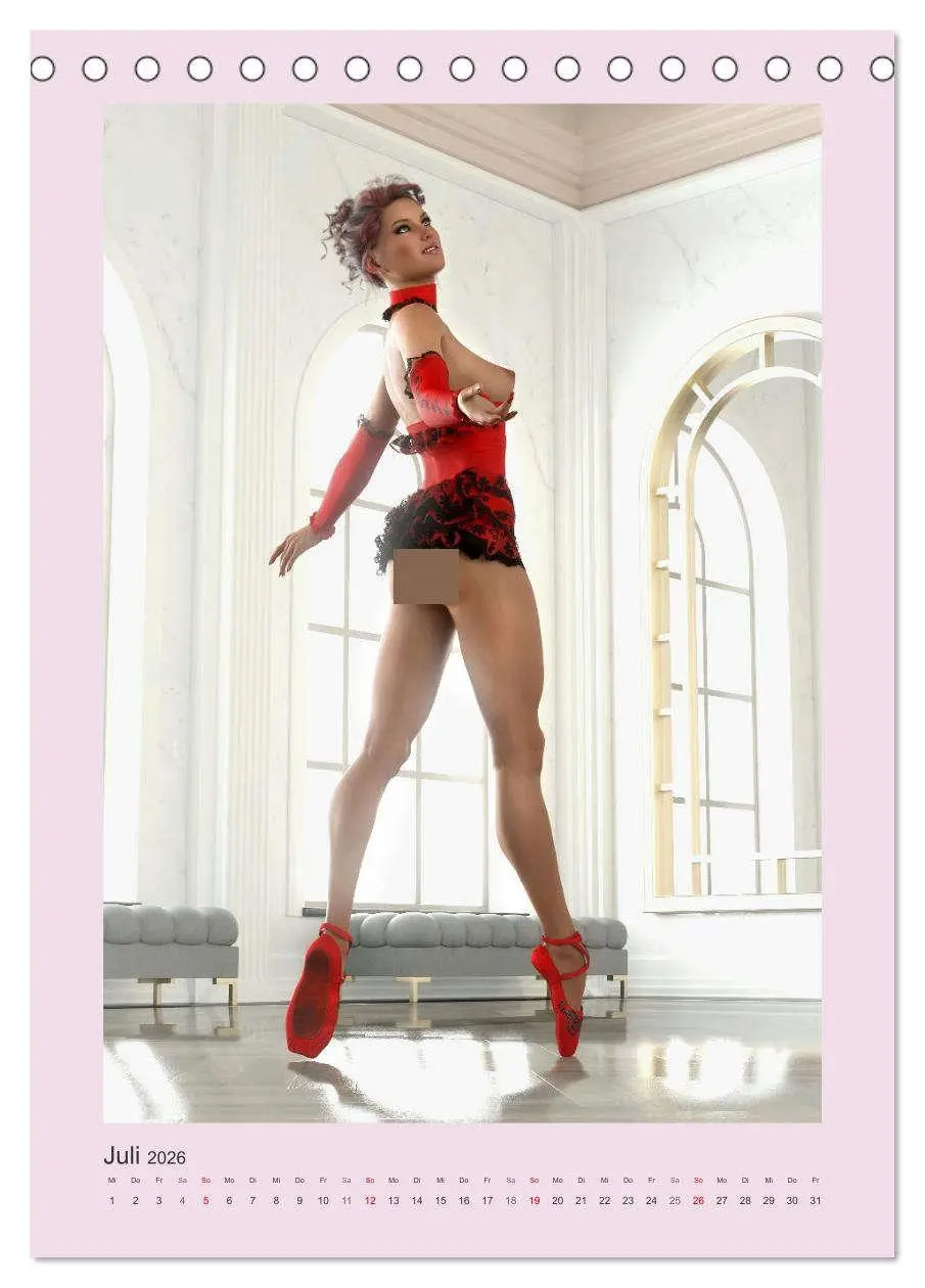 Bild: 9783516340143 | Pin Up Tänzerinnen (Tischkalender 2026 DIN A5 hoch), CALVENDO...