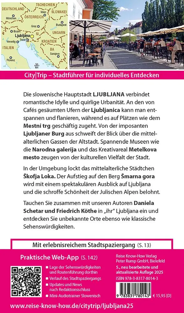 Bild: 9783831780143 | Reise Know-How CityTrip Ljubljana | Daniela Schetar (u. a.) | Buch