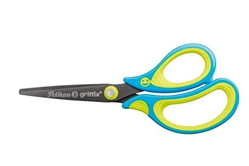 Pelikan Schere griffix Schule, Neon Fresh Blue, Rechtshänder, Spitz 15cm