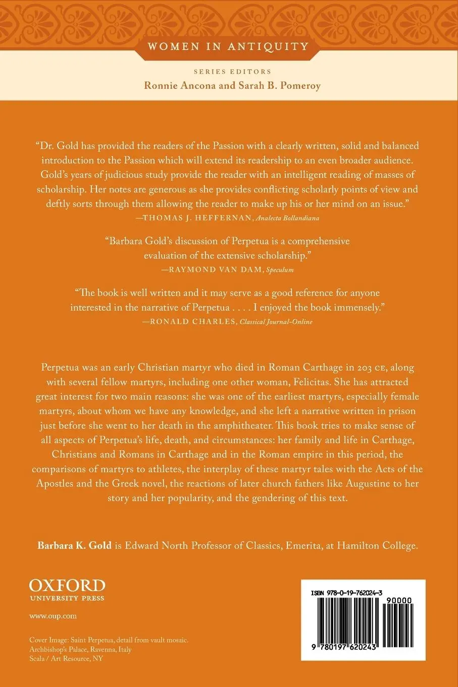 Rückseite: 9780197620243 | Perpetua | Athlete of God | Barbara K Gold | Taschenbuch | Englisch