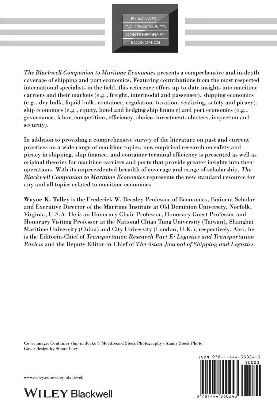 Rückseite: 9781444330243 | The Blackwell Companion to Maritime Economics | Wayne K Talley | Buch