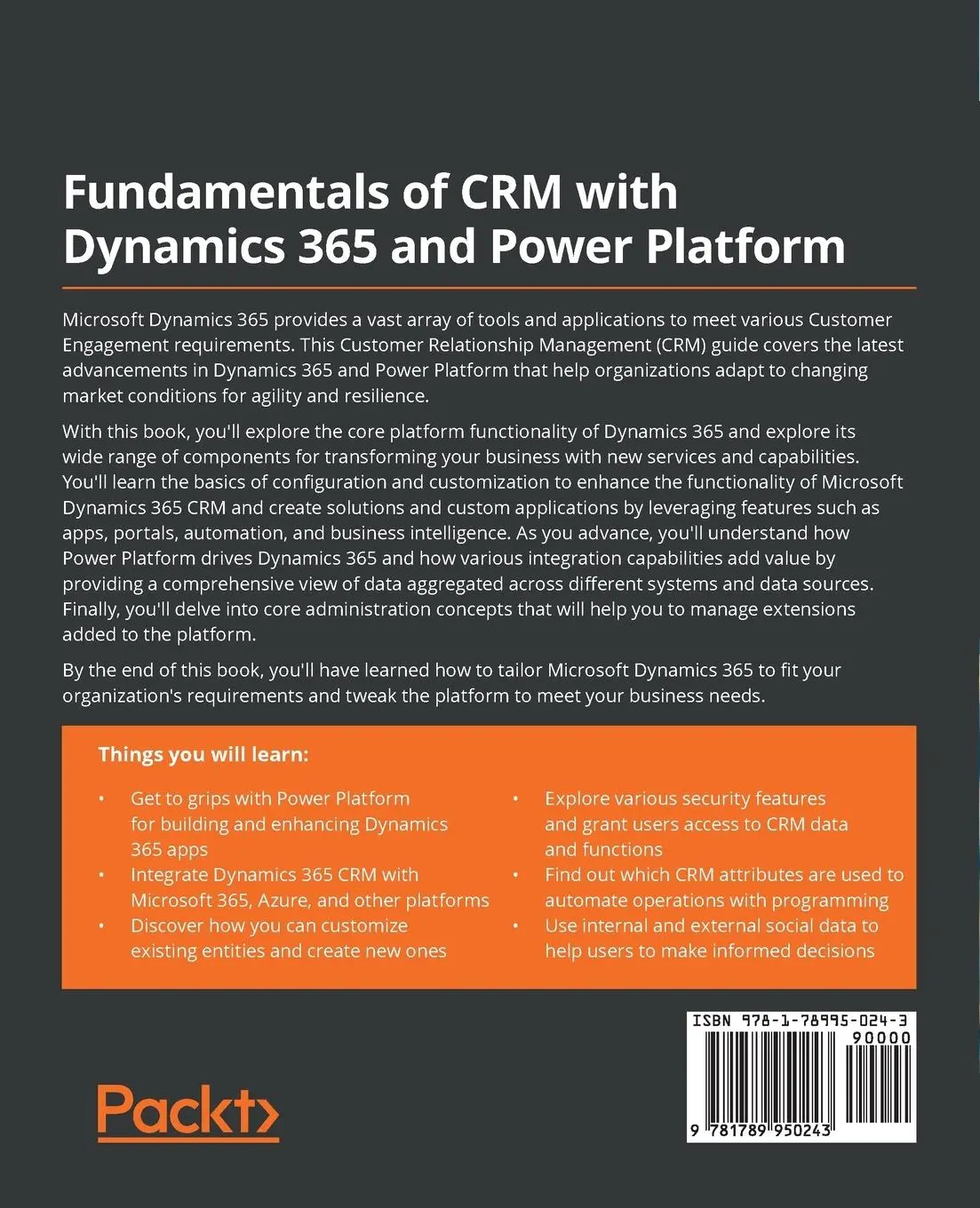 Rückseite: 9781789950243 | Fundamentals of CRM with Dynamics 365 and Power Platform | Tarla