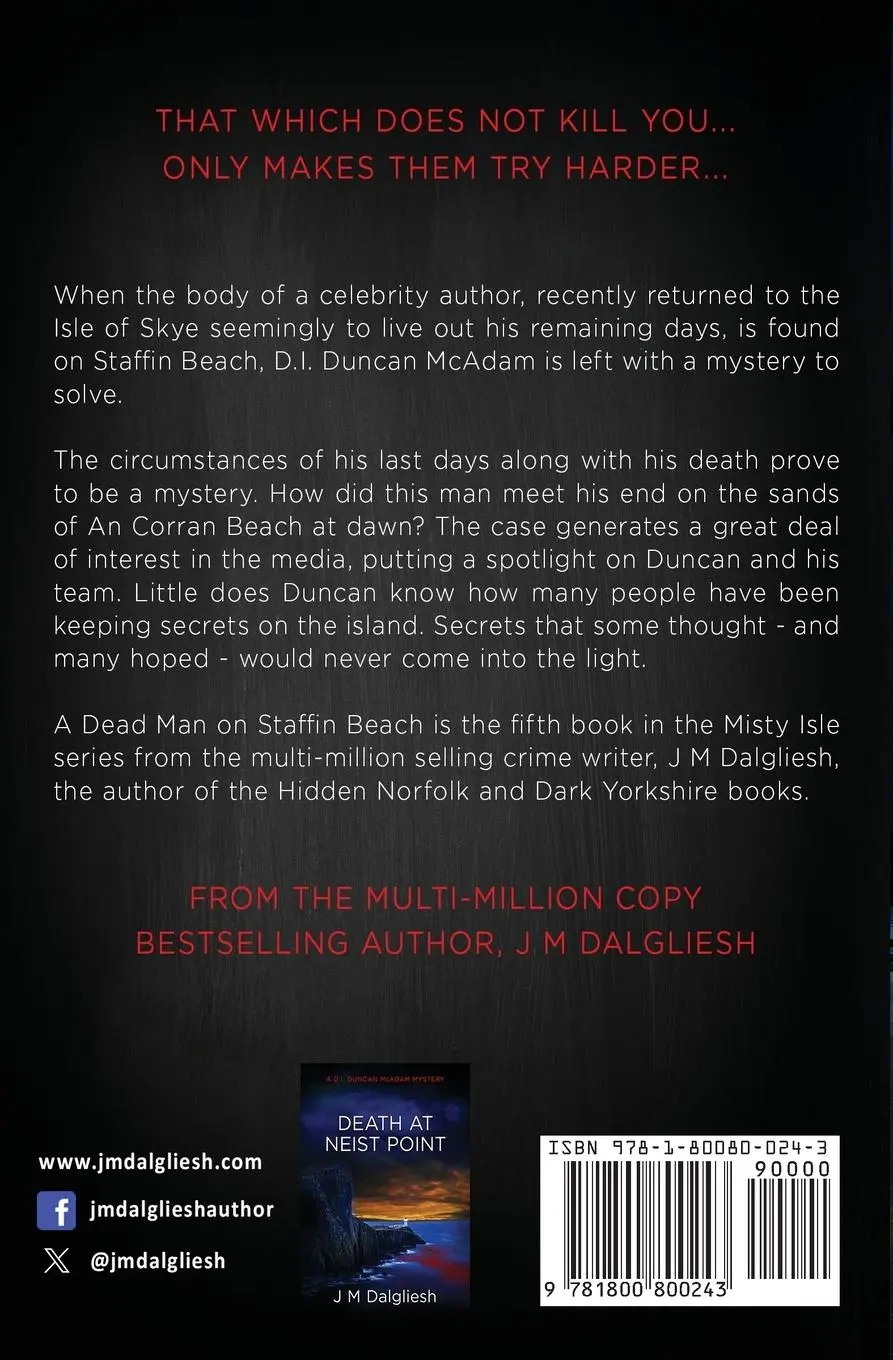 Rückseite: 9781800800243 | A Dead Man on Staffin Beach | A D.I. Duncan McAdam Mystery | Dalgliesh