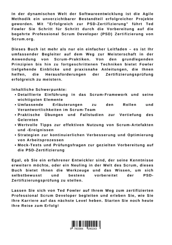 Bild: 9783384290243 | Erfolgreich zur PSD-Zertifizierung | Ted Fowler | Taschenbuch | 252 S.