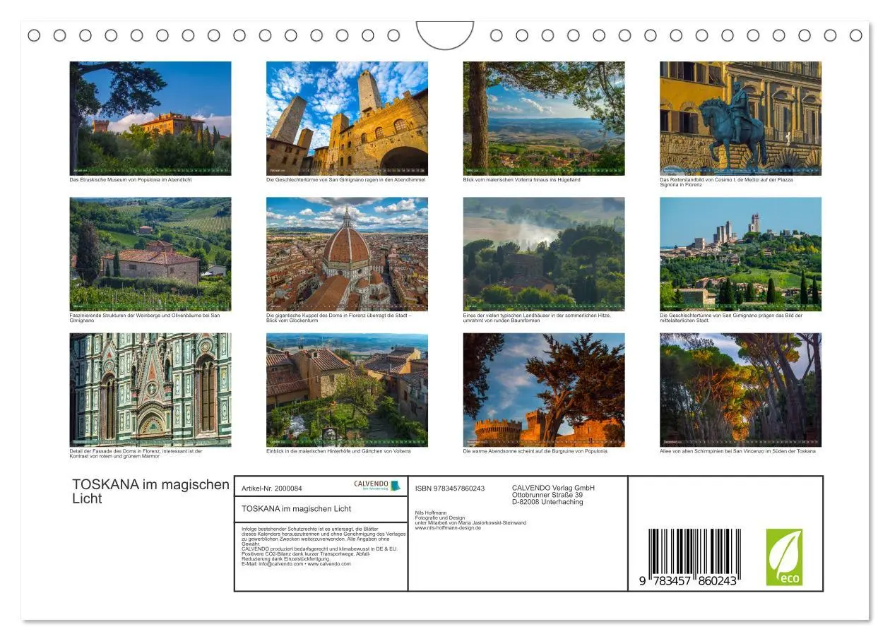 Bild: 9783457860243 | TOSKANA im magischen Licht (Wandkalender 2026 DIN A4 quer),...