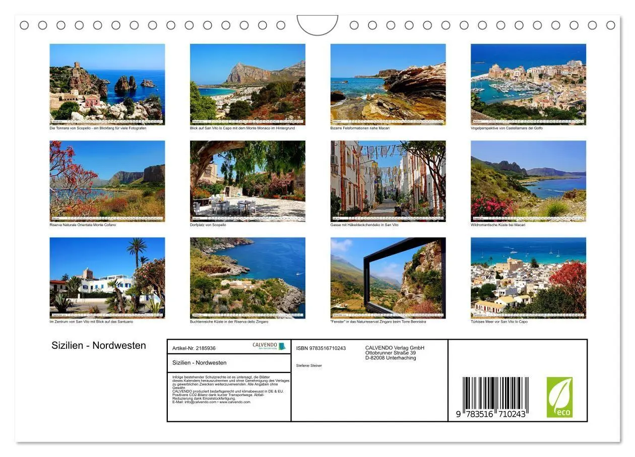 Bild: 9783516710243 | Sizilien - Nordwesten (Wandkalender 2026 DIN A4 quer), CALVENDO...
