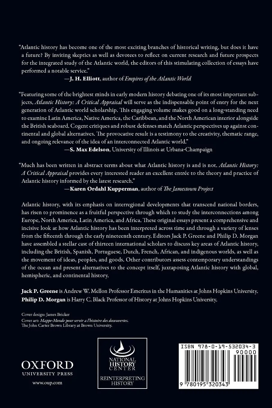 Rückseite: 9780195320343 | Atlantic History | A Critical Appraisal | Jack P. Greene (u. a.)