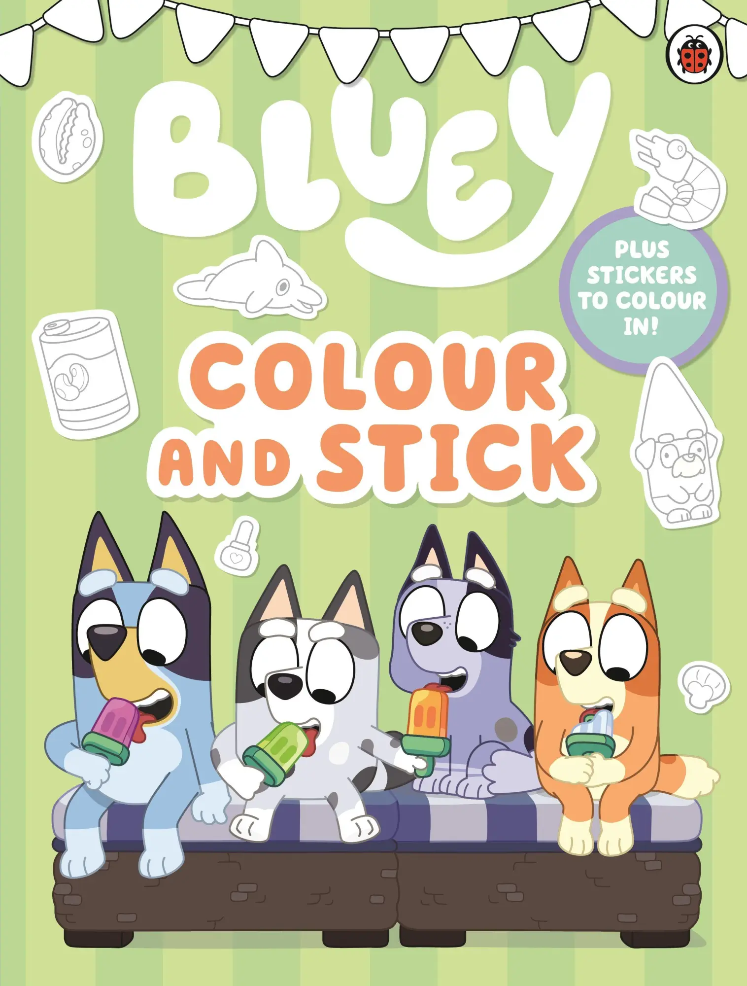 Cover: 9780241780343 | Bluey: Colour and Stick | A Colouring-In Sticker Book | Bluey | Buch
