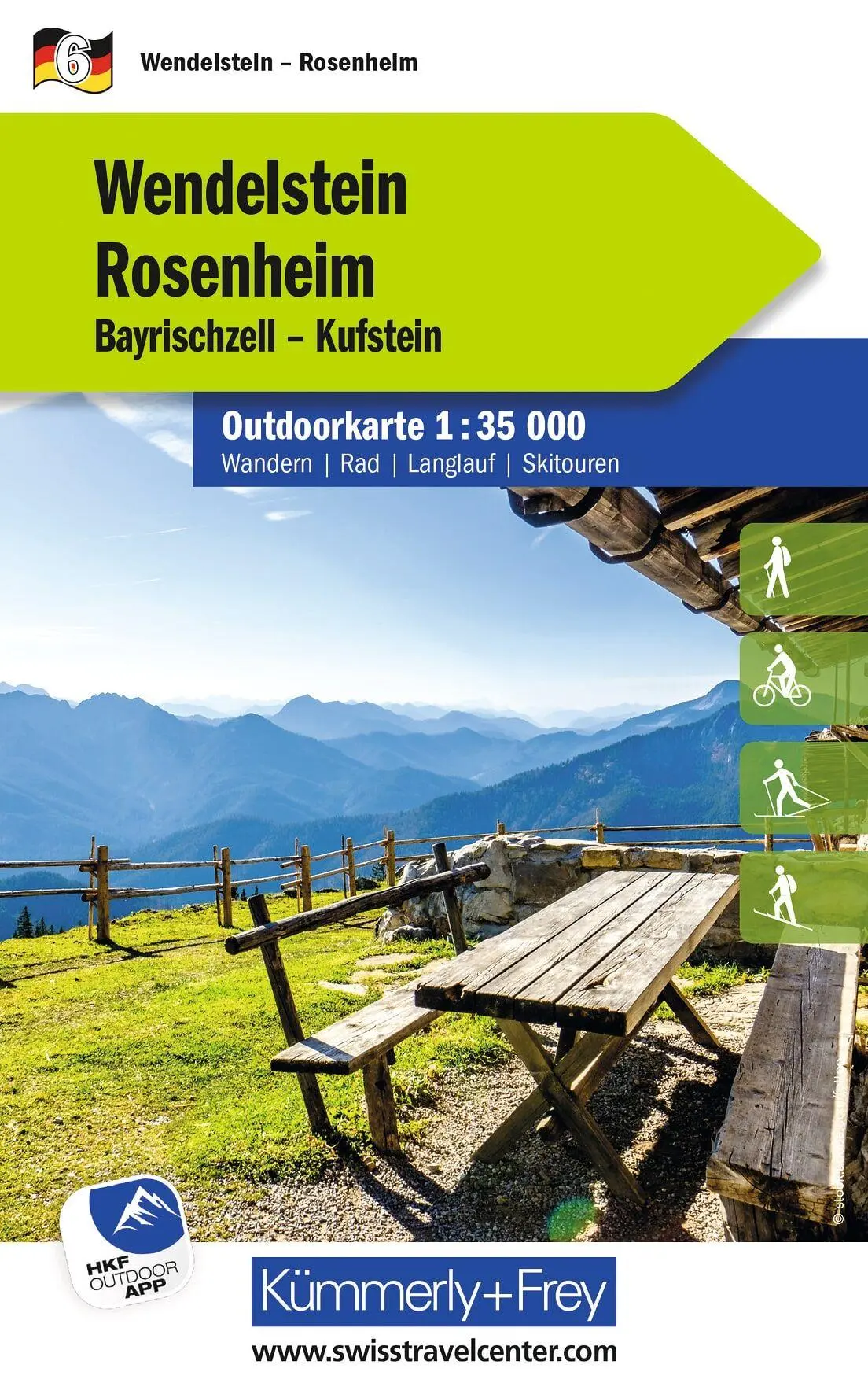 Cover: 9783259300343 | Kümmerly+Frey Outdoorkarte Deutschland 6 Wendelstein, Rosenheim...