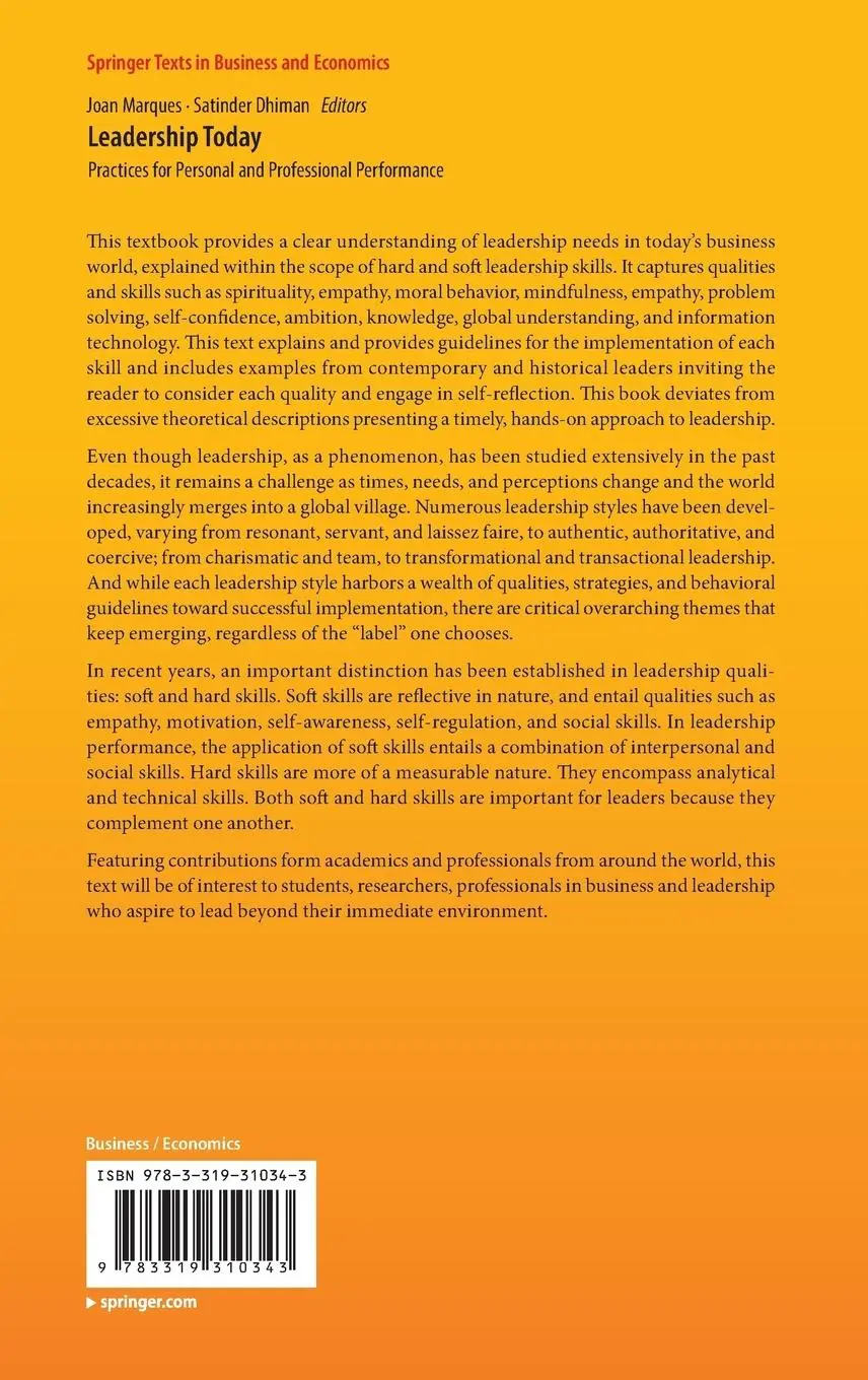 Rückseite: 9783319310343 | Leadership Today | Practices for Personal and Professional Performance