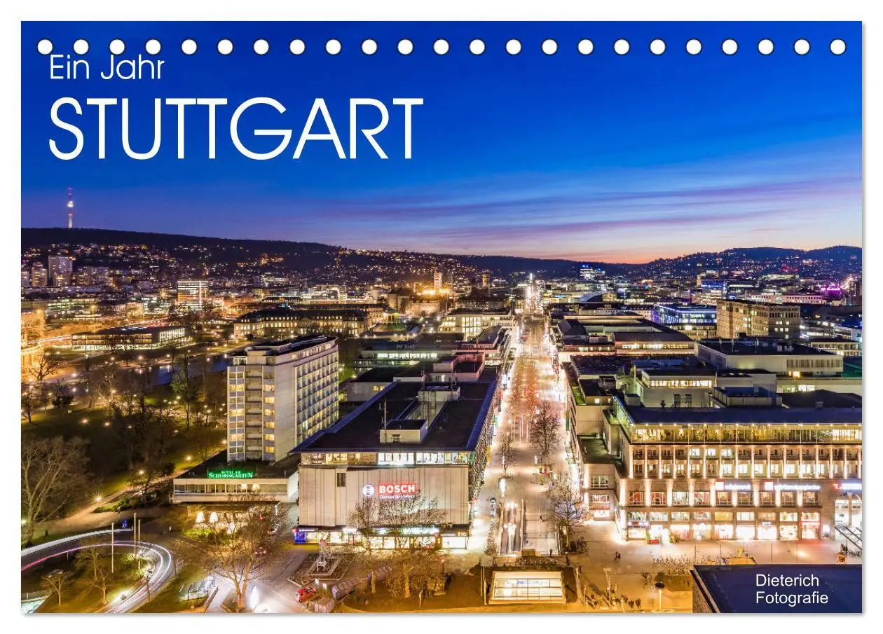 Cover: 9783457780343 | Ein Jahr STUTTGART (Tischkalender 2026 DIN A5 quer), CALVENDO...