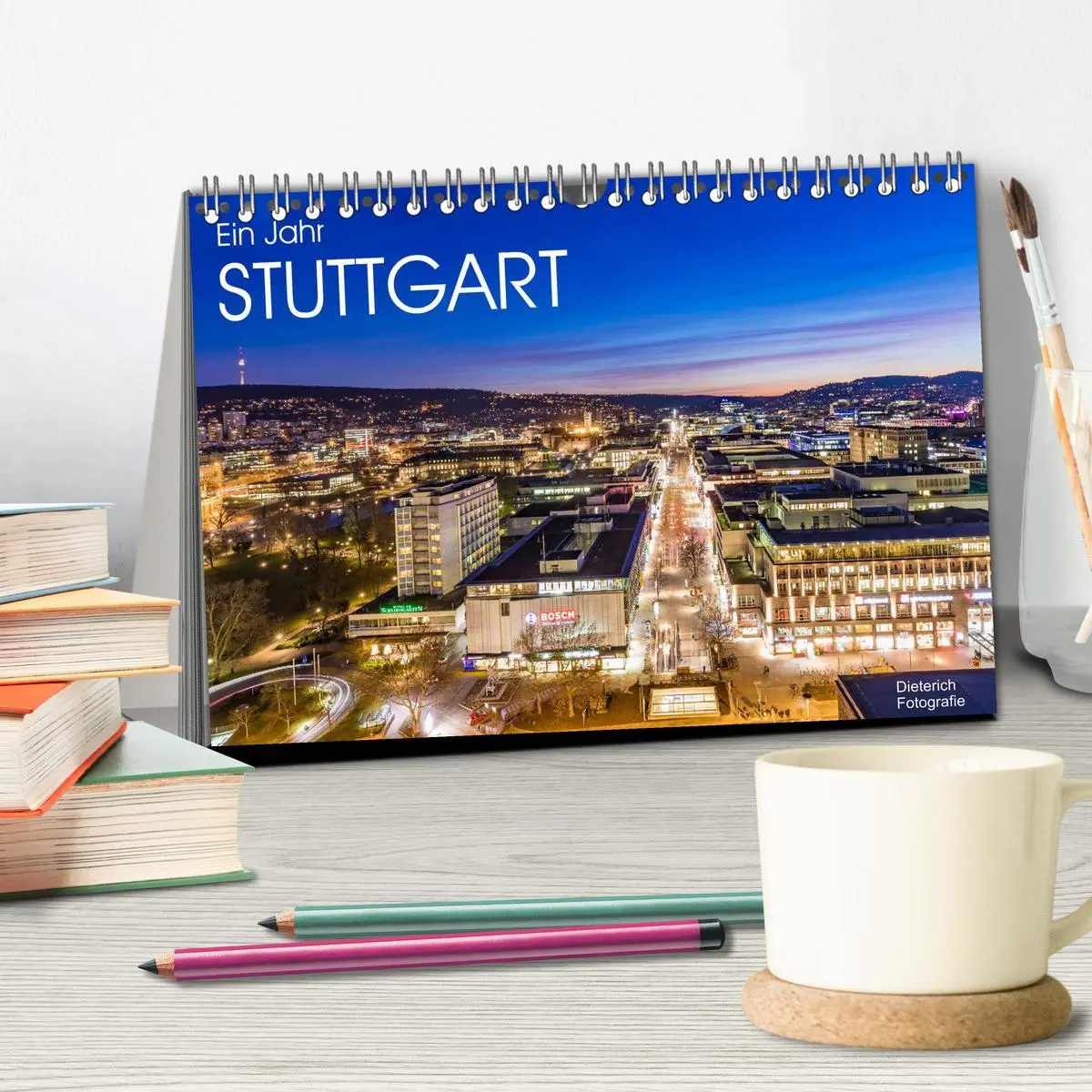 Bild: 9783457780343 | Ein Jahr STUTTGART (Tischkalender 2026 DIN A5 quer), CALVENDO...