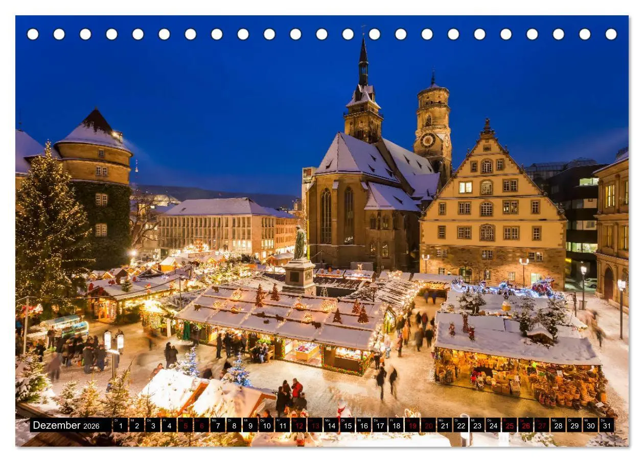 Bild: 9783457780343 | Ein Jahr STUTTGART (Tischkalender 2026 DIN A5 quer), CALVENDO...