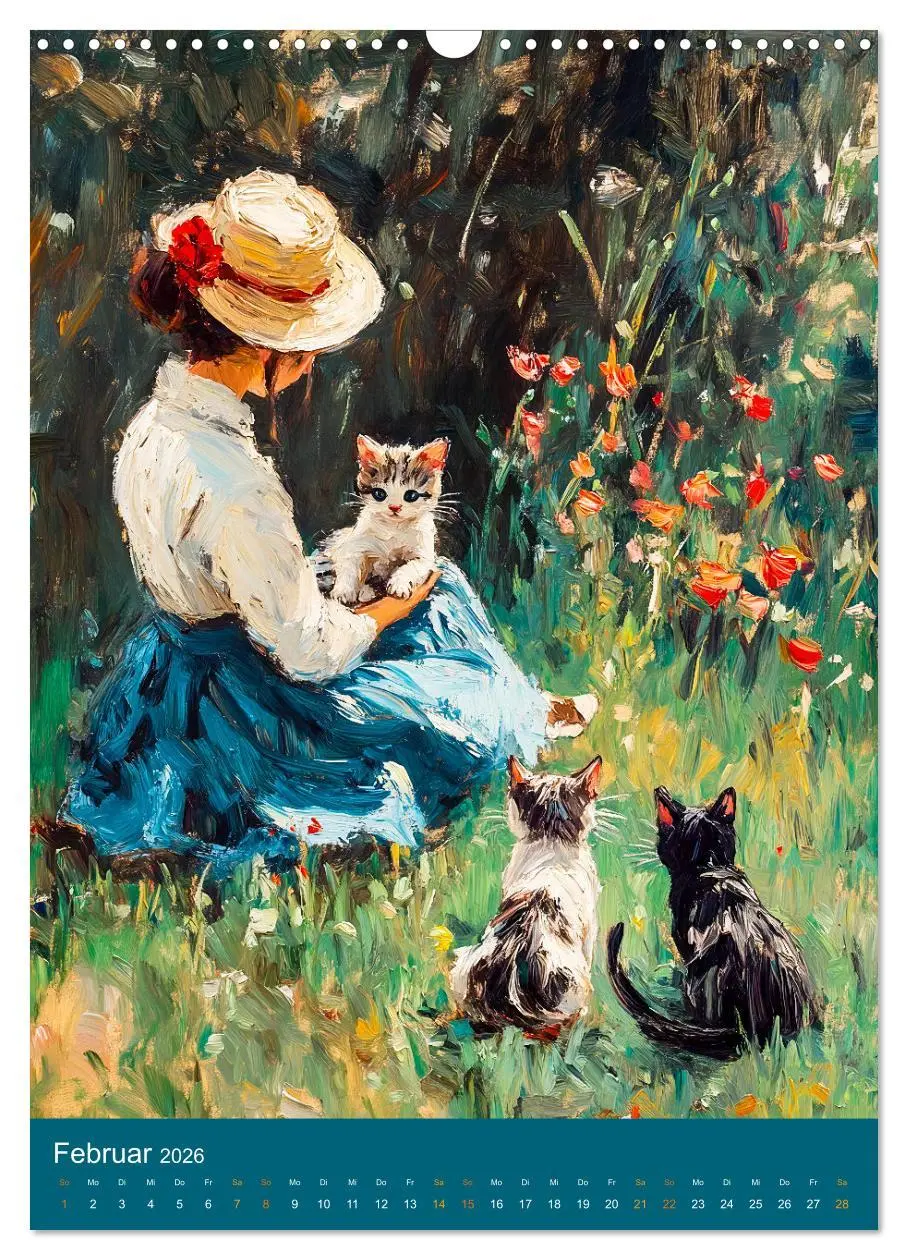 Bild: 9783516250343 | Katzen und Kunst - Samtige Herrscher der impressionistischen Gärten...